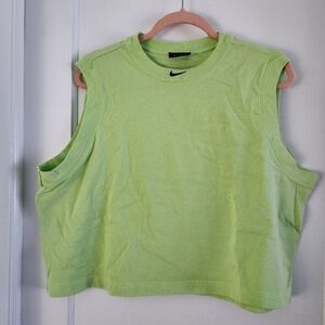 Cropped Neon Green Nike Top